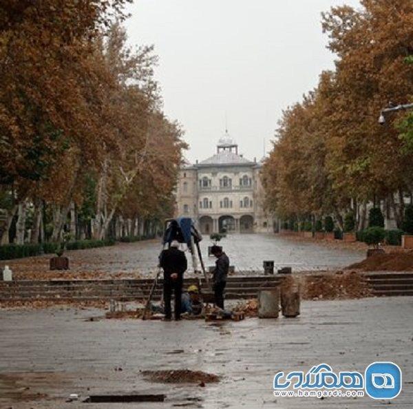 حفر چاه در محوطه تاریخی باغ ملی تهران