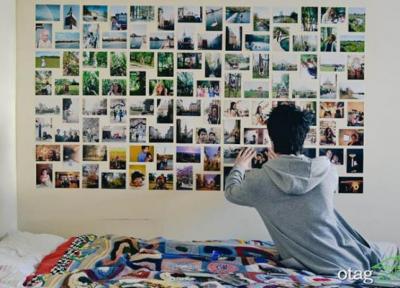 ایده های تازه برای تزیین دیوار اتاق با عکس های خاطره انگیز